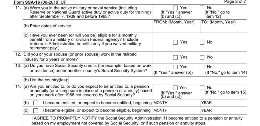 Filling out segment 4 of what does form disability