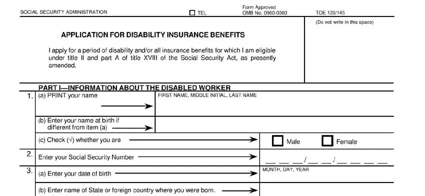 Find out how to fill out ssa 16 intend portion 1