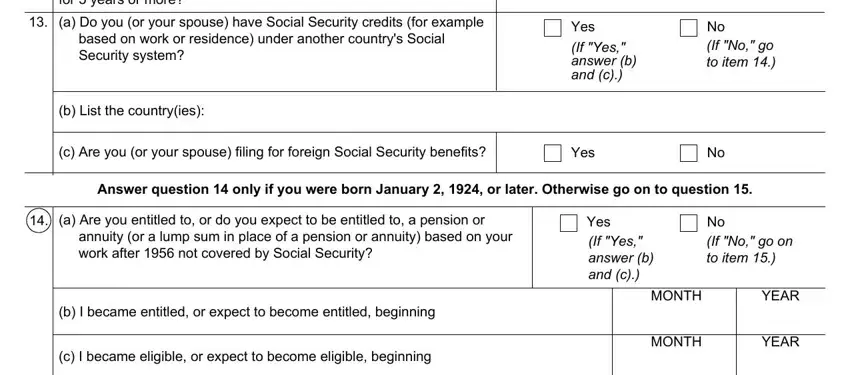 Part # 5 of filling in ssa 1 bk form