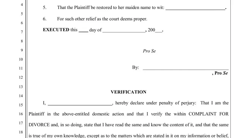 Completing section 5 of guam divorce