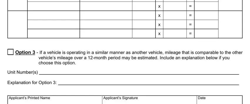 Step no. 2 in filling out Form Itd 3034