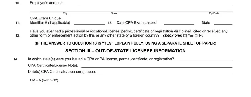 Find out how to fill in Cpa Form 11A 5 portion 2