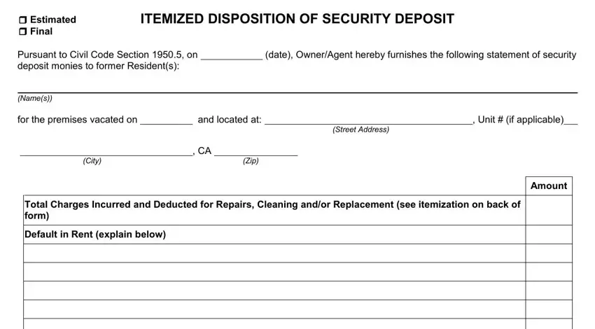 security deposit form california completion process outlined (part 1)
