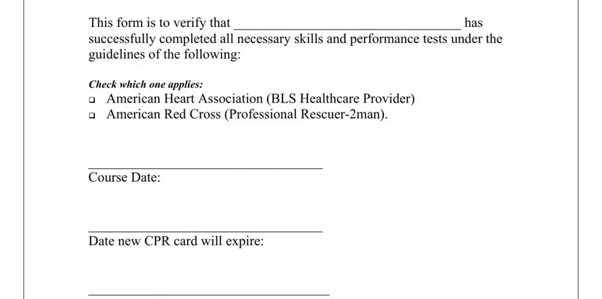 A way to fill out cpr form certification portion 1
