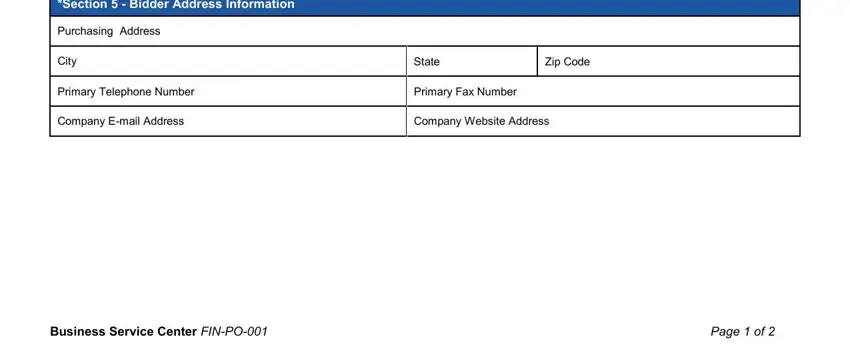 Part number 2 in submitting Form Fin Po 001