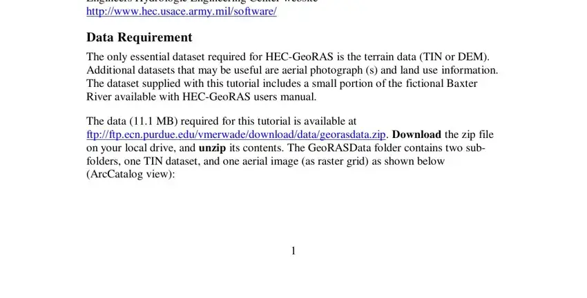 Writing section 2 in Hec Georas Arcgis 9 3 Form