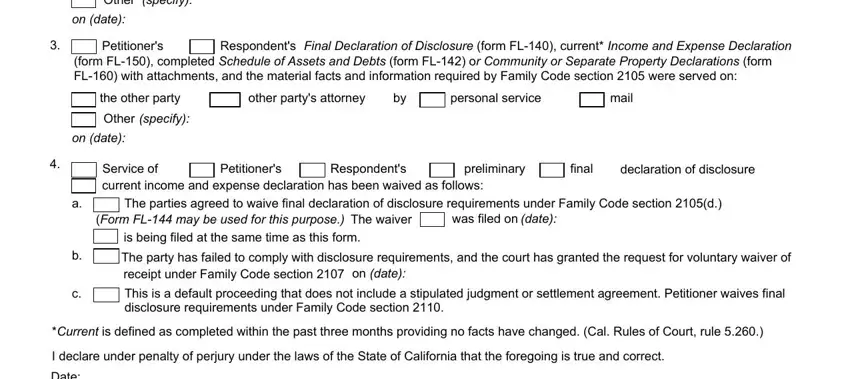 Step # 2 for completing form declaration disclosure