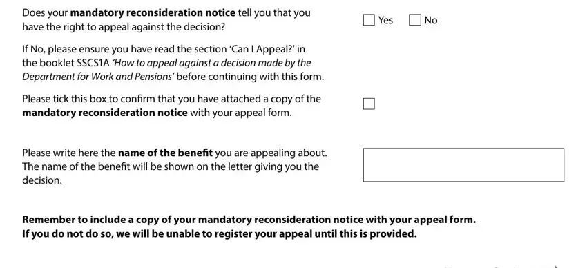 Guidelines on how to fill in sscs1 appeal form online part 1
