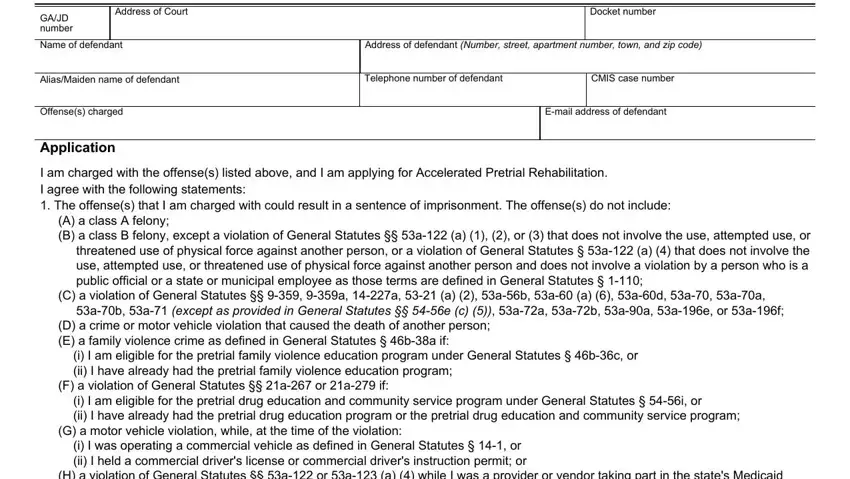 How one can fill out accelerated rehabilitation form part 1