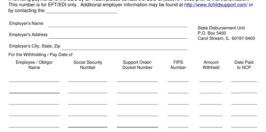 Guidelines on how to fill in SDU step 1