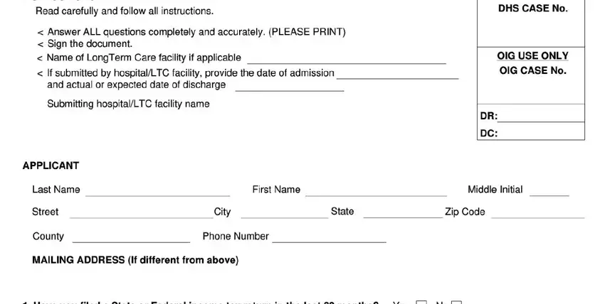 Completing part 1 of illinois form hfs 3654