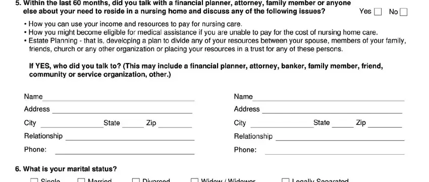 Filling out section 4 of illinois form hfs 3654
