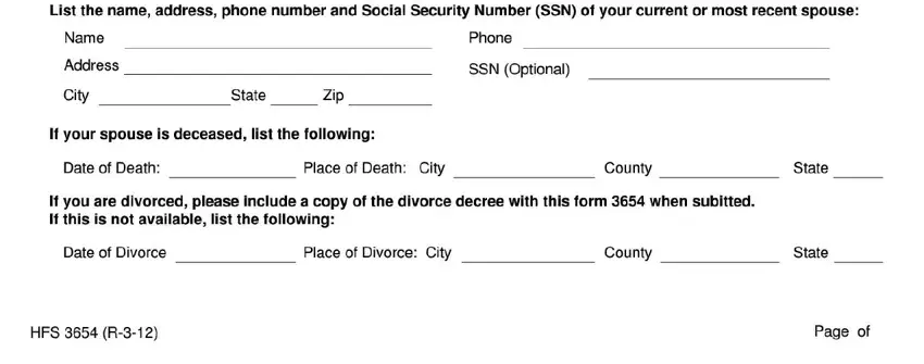 Filling out part 5 of illinois form hfs 3654