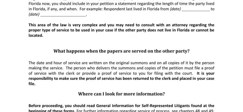 The right way to prepare broward county summons form portion 1
