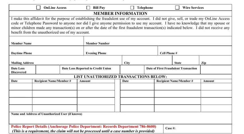 The way to fill out social security fraudulent activity forms step 1