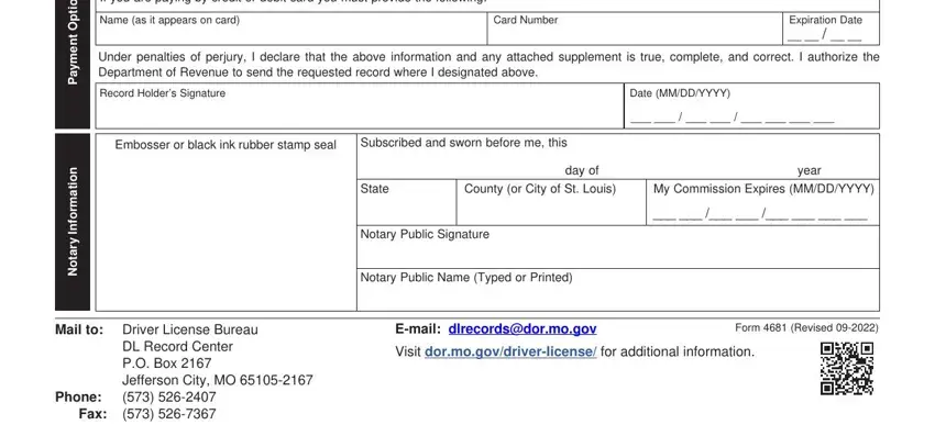 Missouri Form 4681 writing process clarified (step 2)