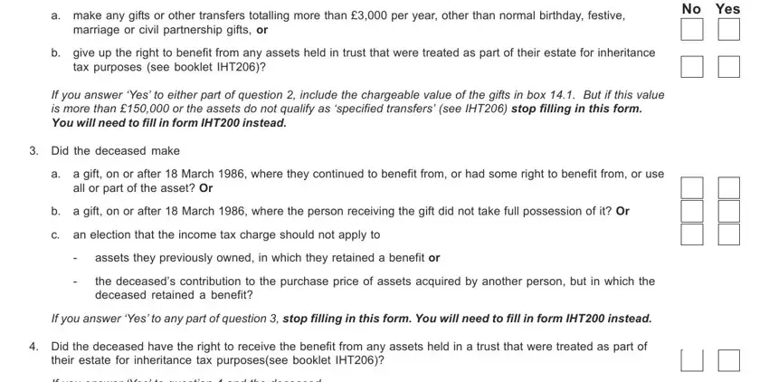 tax purposes see booklet IHT, Did the deceased have the right, and No Yes of iht205 form download