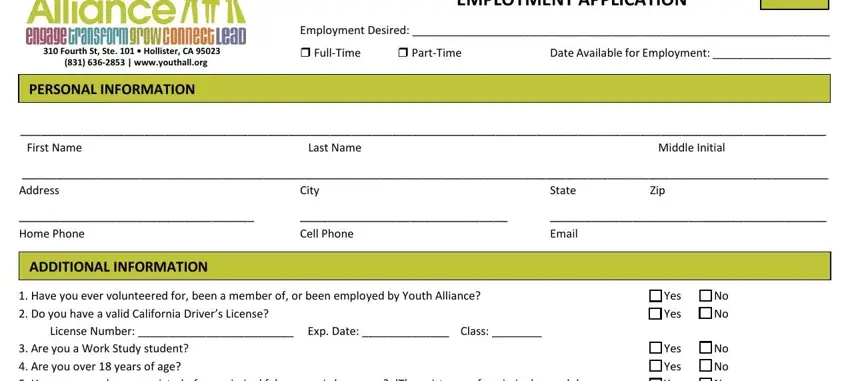 Ways to complete Hollister Job Application Form stage 1