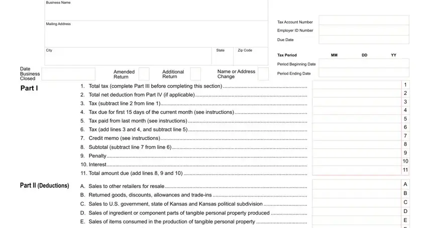 kansas retailers' sales tax return st 16 completion process outlined (step 1)