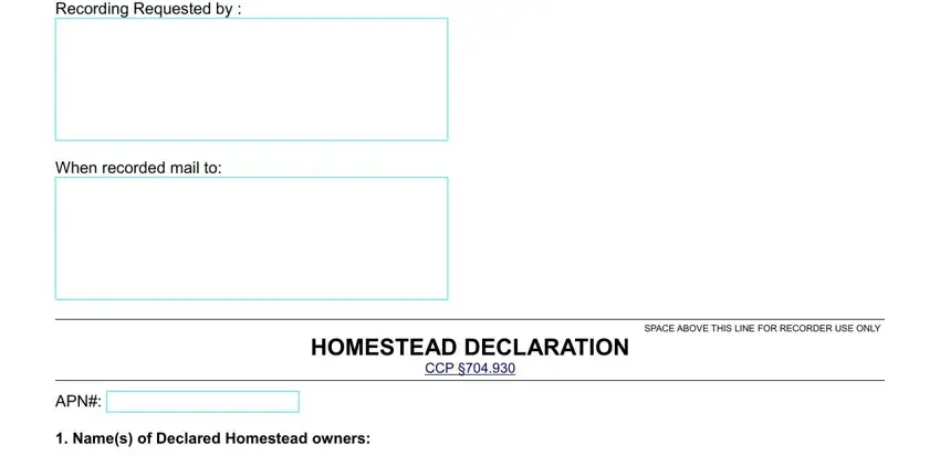 The right way to complete homestead declation stage 5