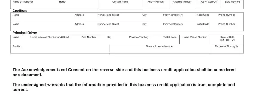 Part no. 2 for submitting honda financial services business credit application pdf