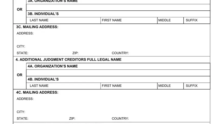 CREDITOR writing process outlined (stage 3)