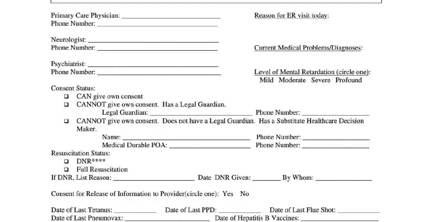 hospital admission form completion process detailed (part 2)