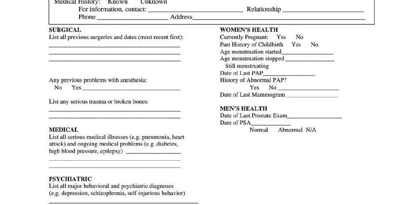 The best way to fill in hospital admission form step 4