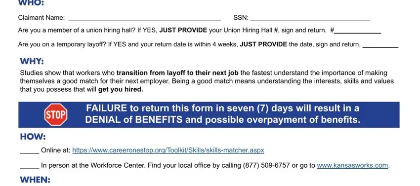 Part number 1 for filling in kansas reemployment