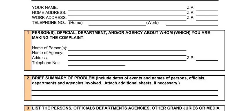 Tips to prepare jury citizen complaint step 1