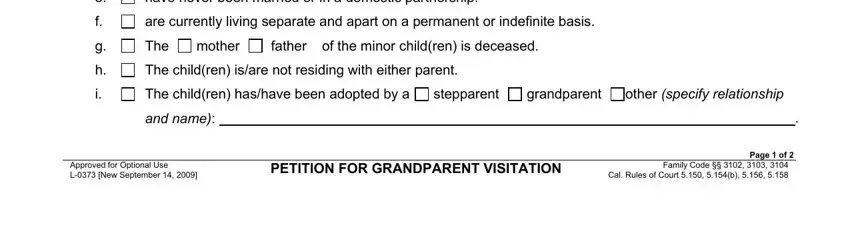 Approved for Optional Use L New, stepparent, and father of the minor children is of california petition grandparent visitation