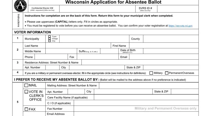 Writing segment 1 in how to wisconsin absentee