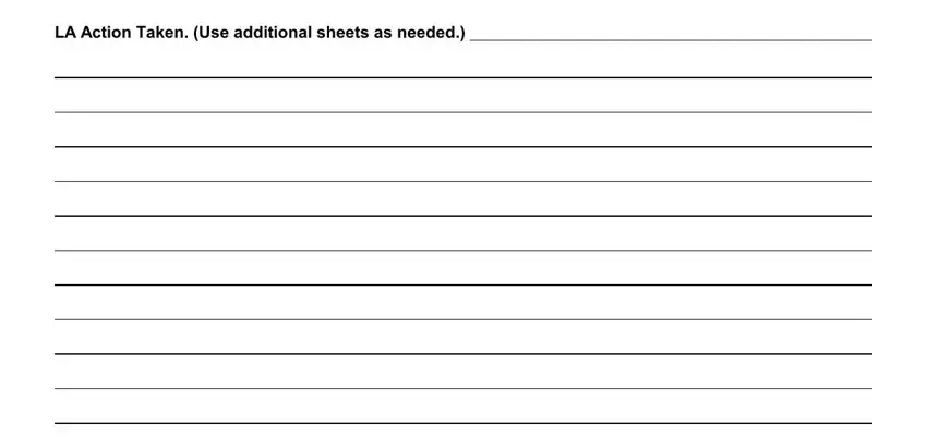 LA Action Taken Use additional, LA Action Taken Use additional, and LA Action Taken Use additional of dcfs complaint