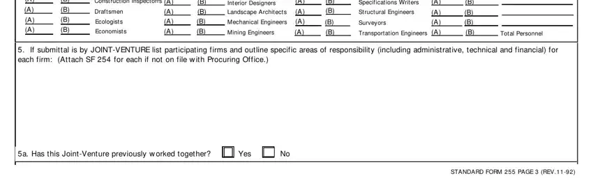 Part no. 2 in filling out Standard Form 255