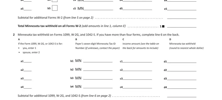 Guidelines on how to fill out Form M1W part 2