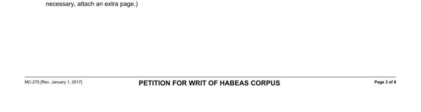 Part number 5 of filling in form writ habeas corpus