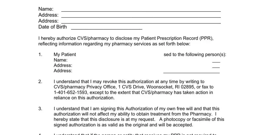 Writing part 1 in cvs medical records