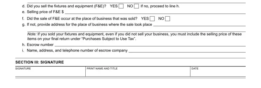 form closeout form writing process shown (portion 2)