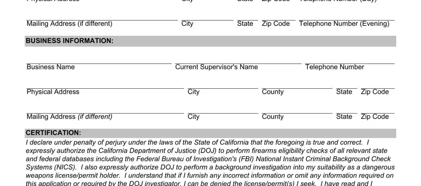 Guidelines on how to prepare california dangerous license application step 2