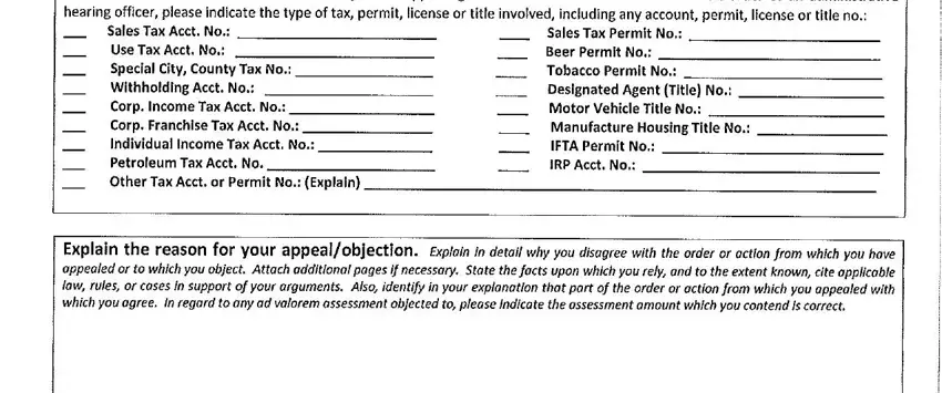 Stage number 4 for filling in what's contain in bta form