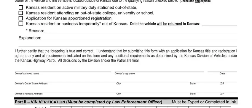 Filling in part 1 in Kansas Form Tr 65