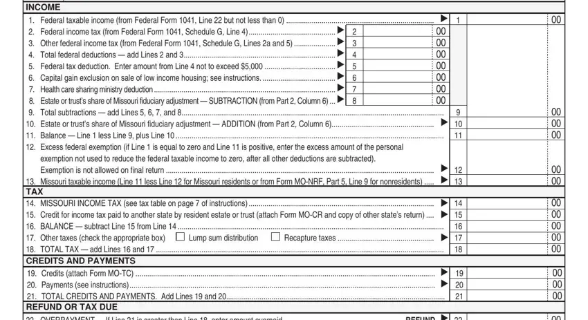 Form Mo 1041 completion process detailed (portion 2)