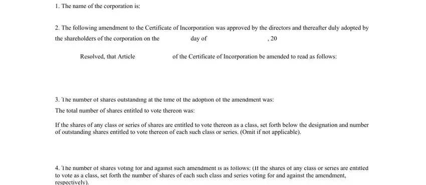 Writing segment 1 of certificate of amendment new jersey