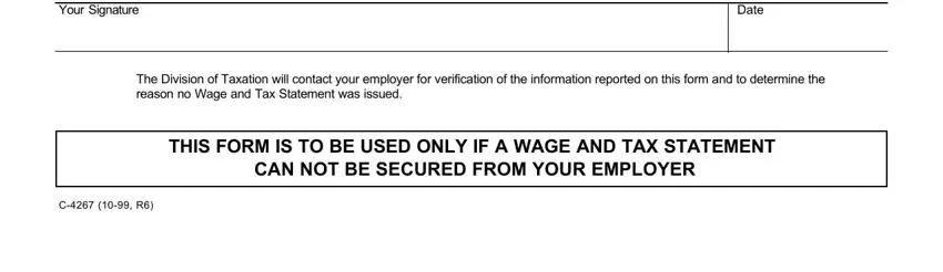 Form C 4267 conclusion process described (portion 2)