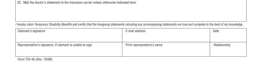 The right way to fill out pacific guardian tdi form portion 3