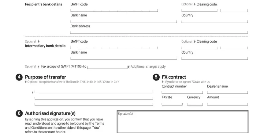 Part # 2 for filling in ocbc telegraphic transfer form pdf