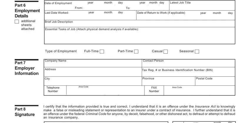 Step number 5 for completing form employer confirmation make