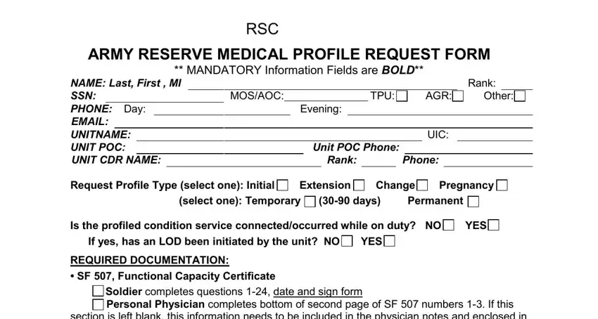 How you can fill in army reserve request part 2