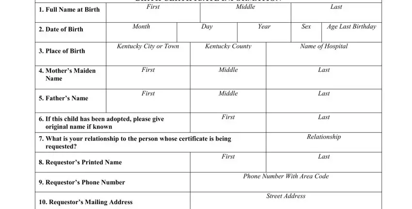 kentucky birth certificate application completion process explained (part 1)