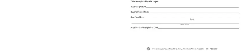 Buyers Signature, Buyers Printed Name, and City State ZIP inside odometer correction form